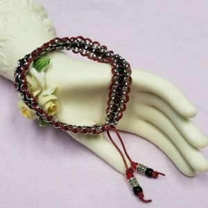 Leather and Chain Beautiful Bracelet